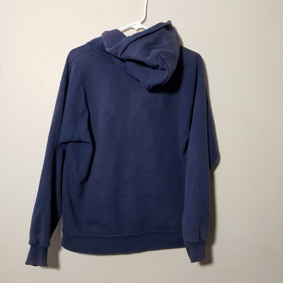 THRASHER‎ MAGAZINE x VINTAGE flame logo navy pull over hoodie size Small - Picture 2 of 10